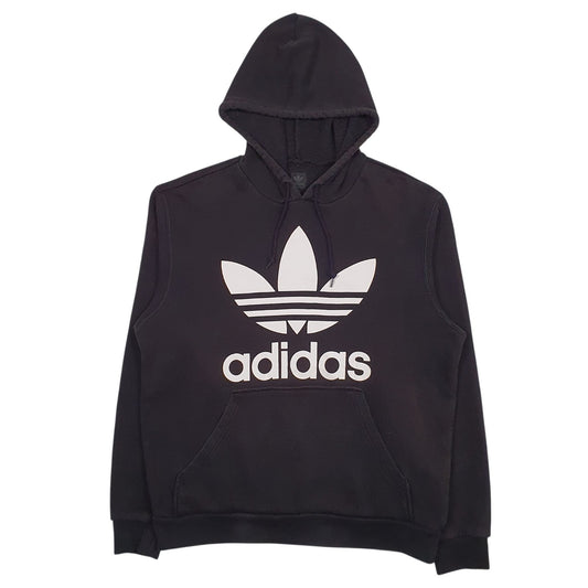 Mens Black Adidas Spellout Hoodie Jumper