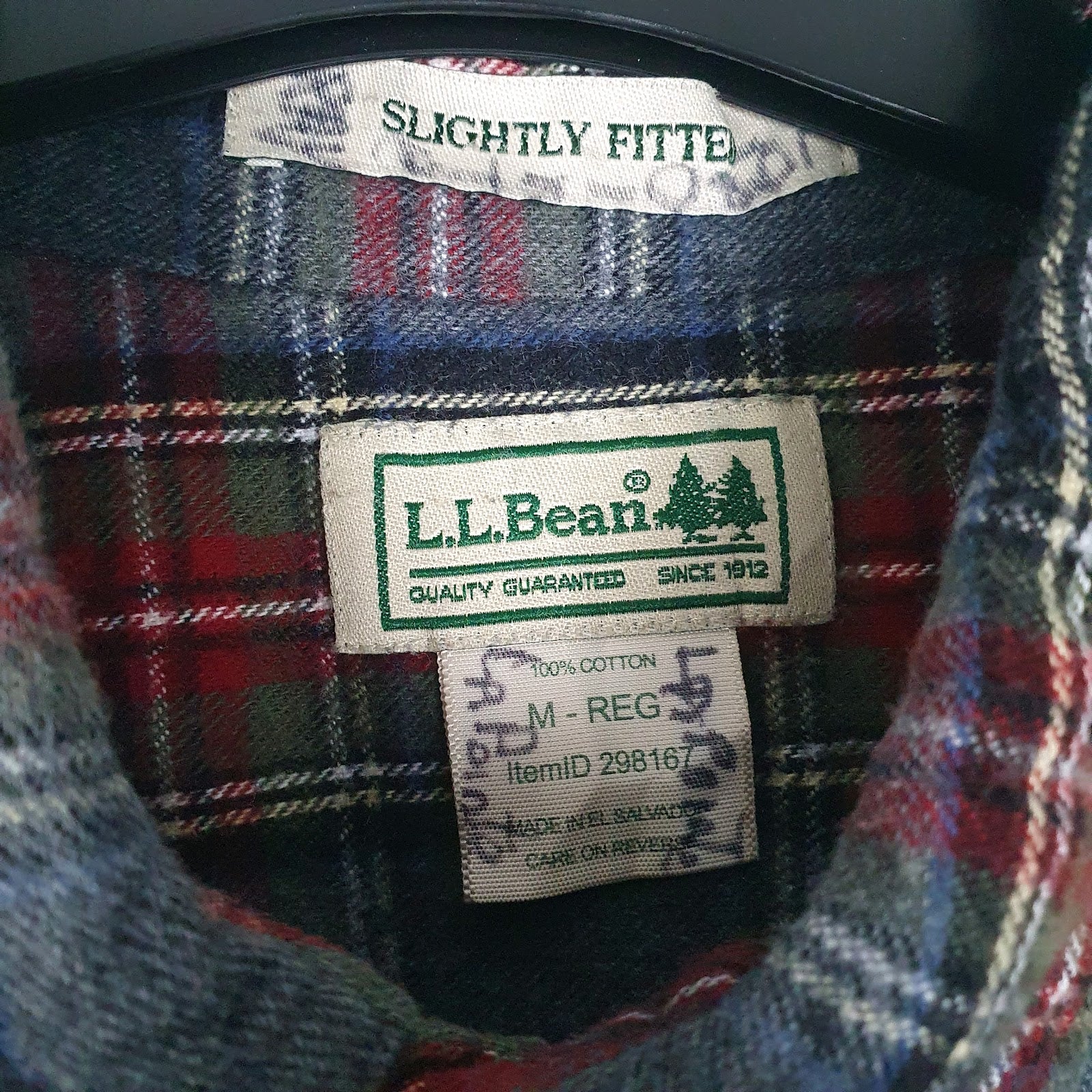 Mens Grey L.L.Bean Flannel  Shirt