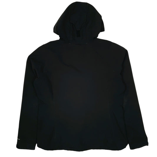 Womens Black Columbia Sportswear Company Fleece Lined Windbreaker Hoodie Coat