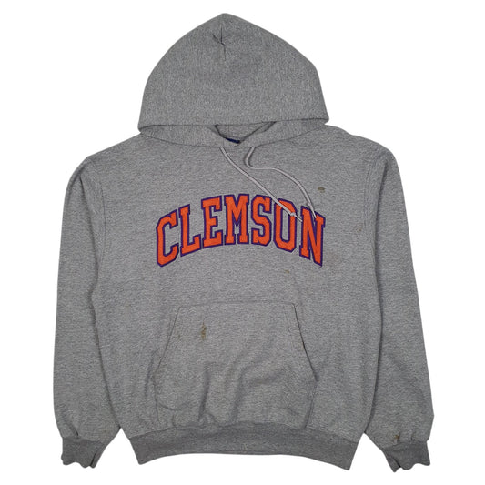Mens Grey Champion Clemson Hoodie Jumper