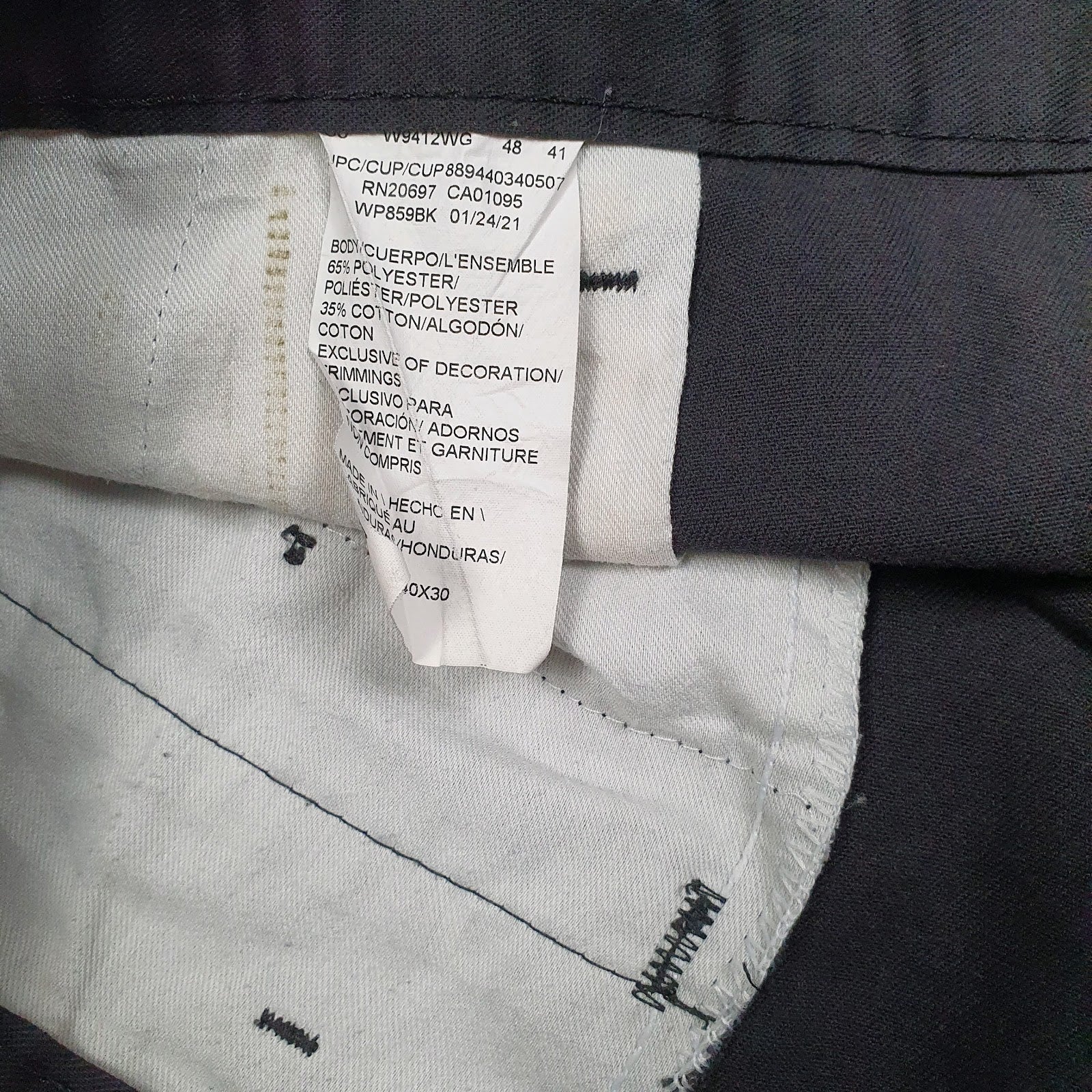 Mens Black Dickies   Trousers