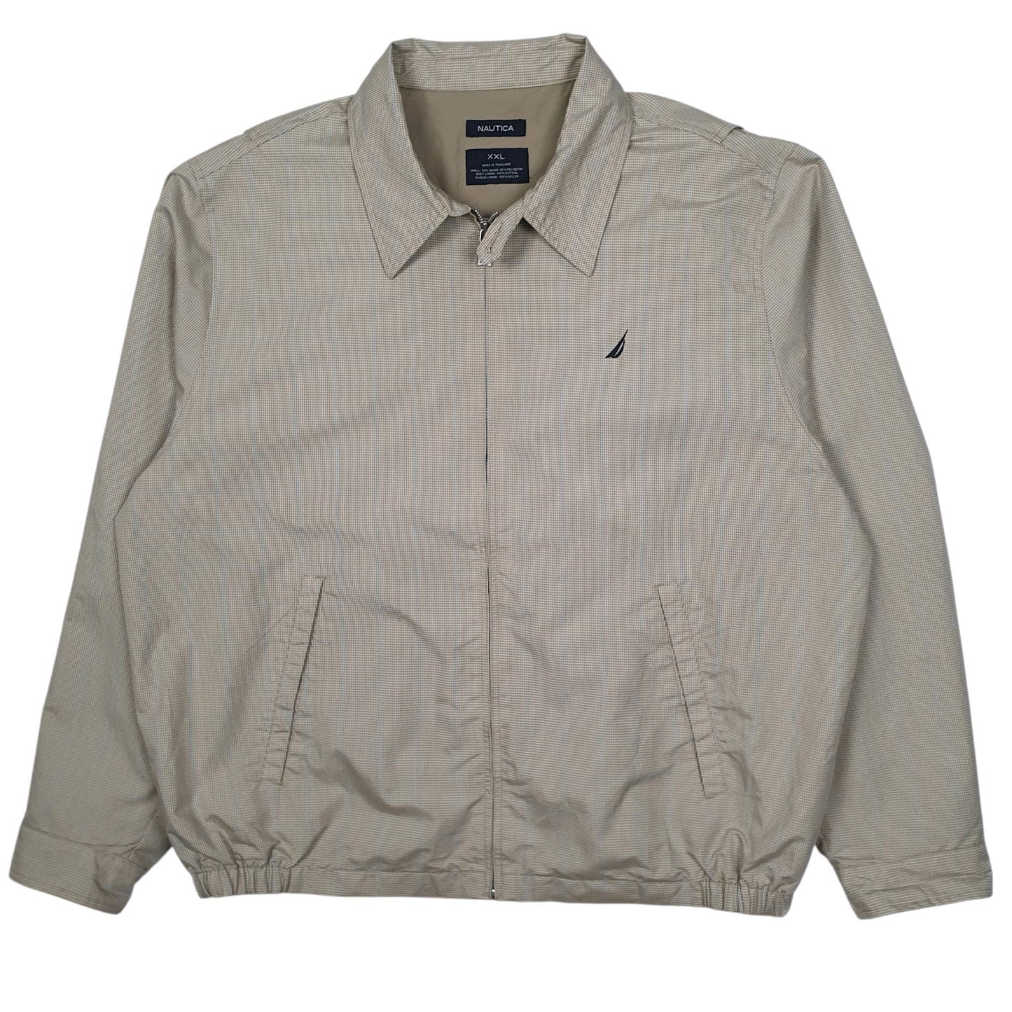 Mens Cream Nautica Bomber Windbreaker  Coat