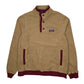 Mens Beige Patagonia Shearling Button Synchilla Retro Pile Quarter Zip Jumper