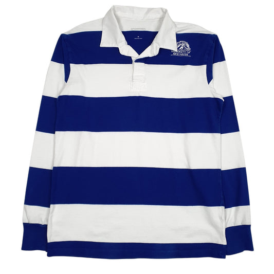 Mens White Sport-Tek Rugby University Of New Haven Long Sleeve Polo Shirt