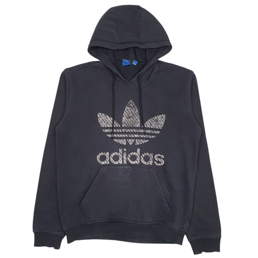 Mens Black Adidas Spellout Hoodie Jumper