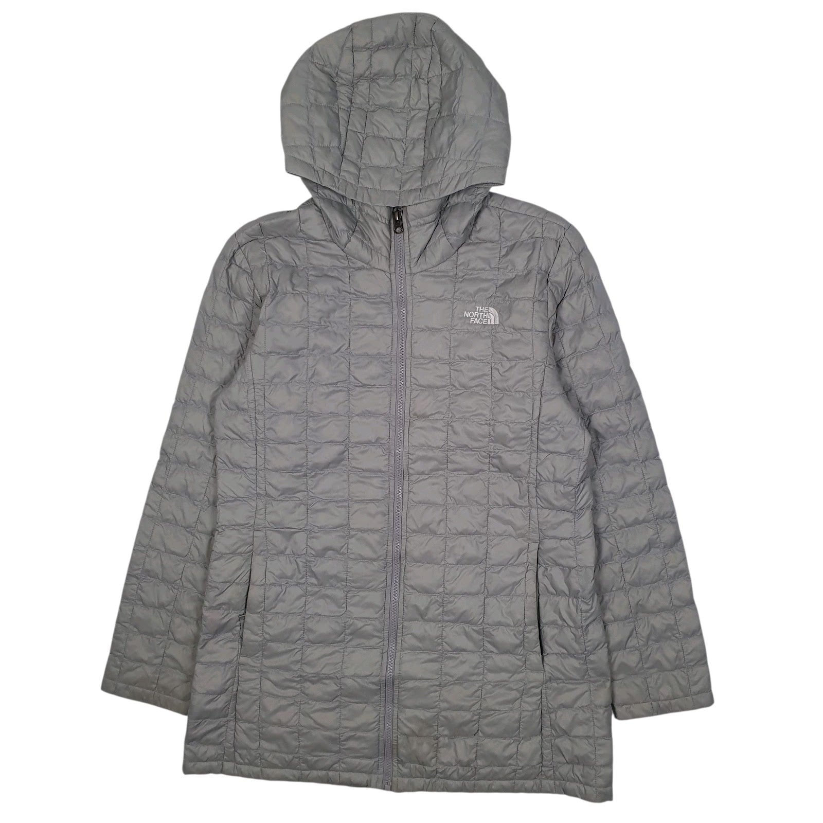 Womens Grey The North Face Thermoball Longline Trench  Coat