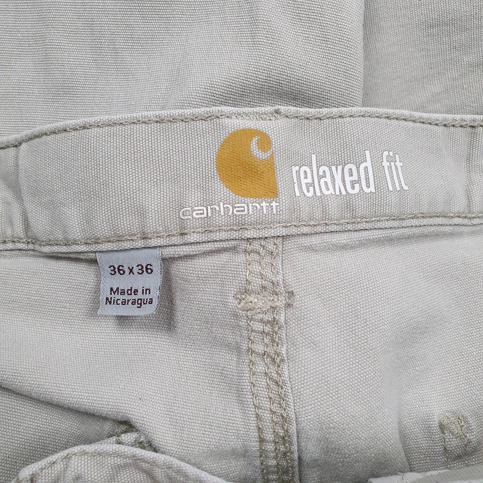 Mens Beige Carhartt   Trousers