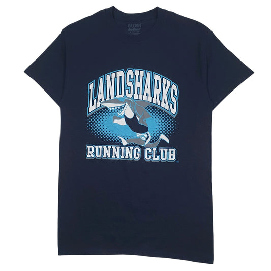 Mens Navy Gildan Landsharks Running Club Short Sleeve T Shirt
