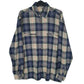 Mens Blue Unbranded Vintage Flannel Button Up Long Sleeve Shirt