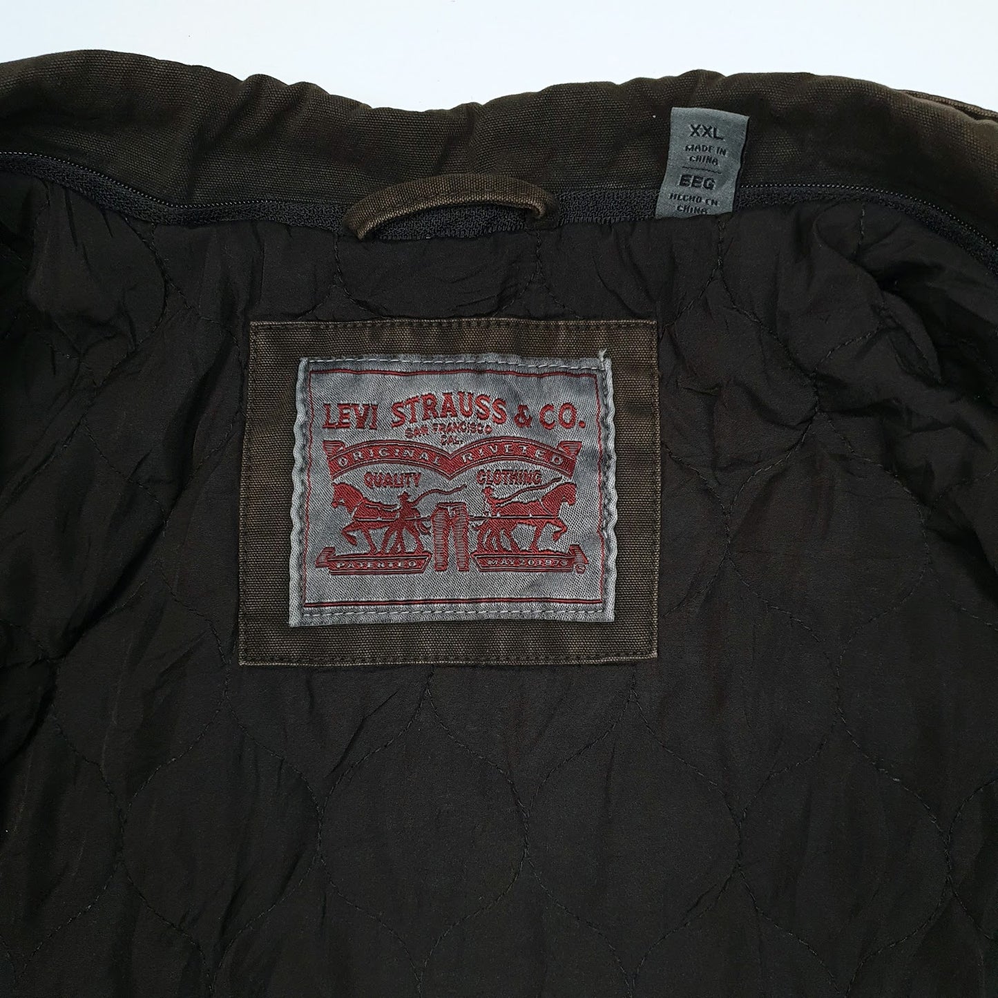 Mens Brown Levis Windbreaker Military Army Bomber  Coat