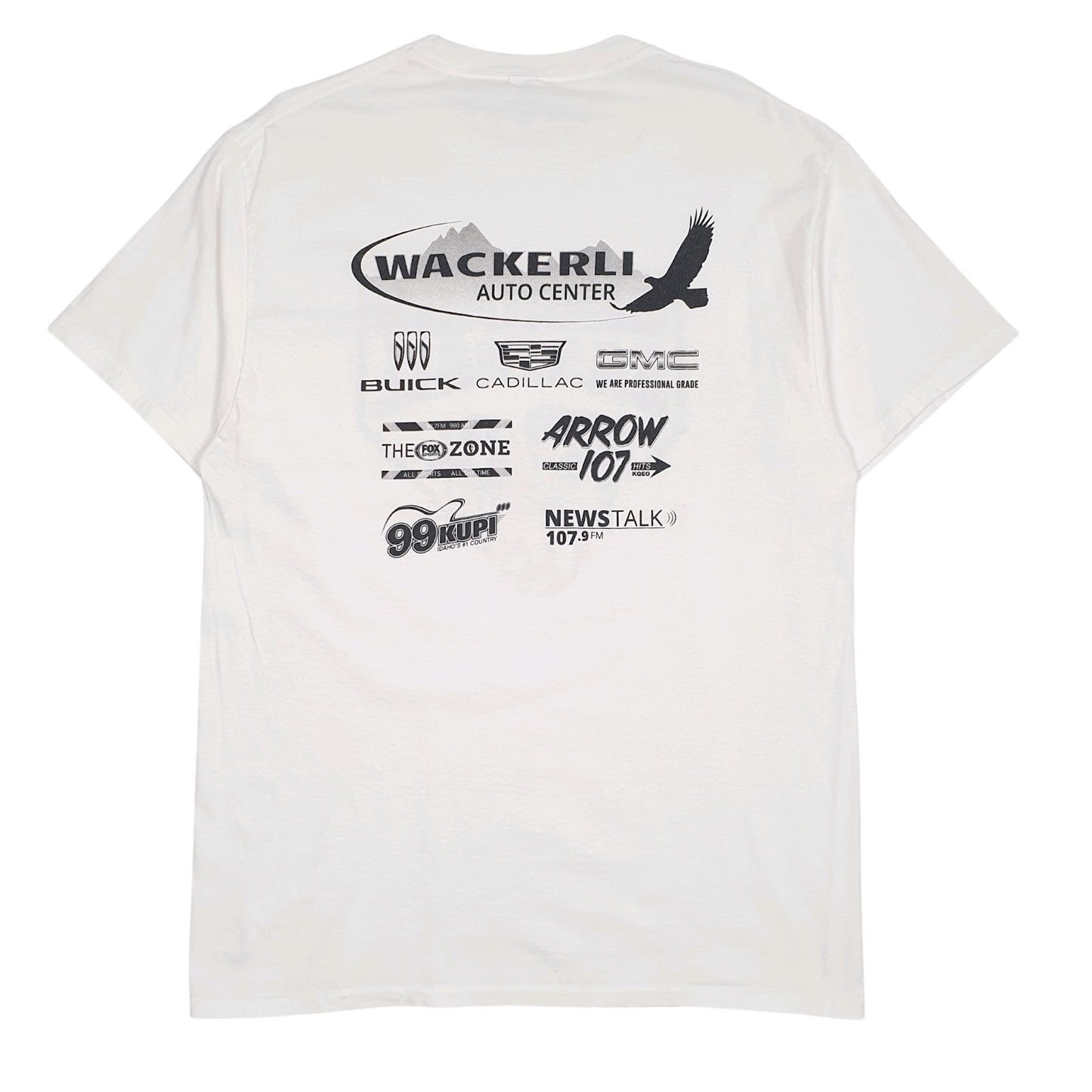 Mens White Port & Company Chukars Baseball  T Shirt