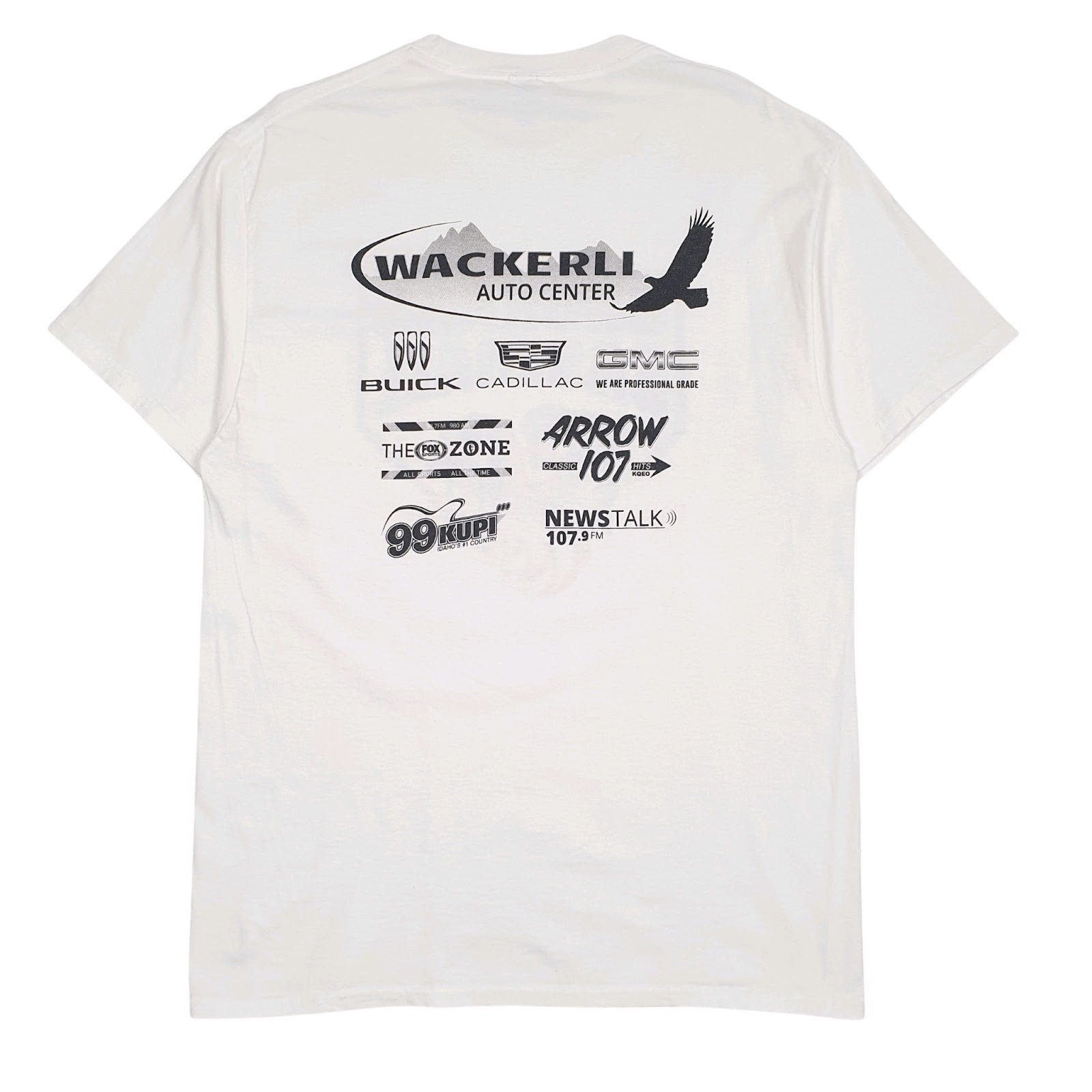 Mens White Port & Company Chukars Baseball  T Shirt