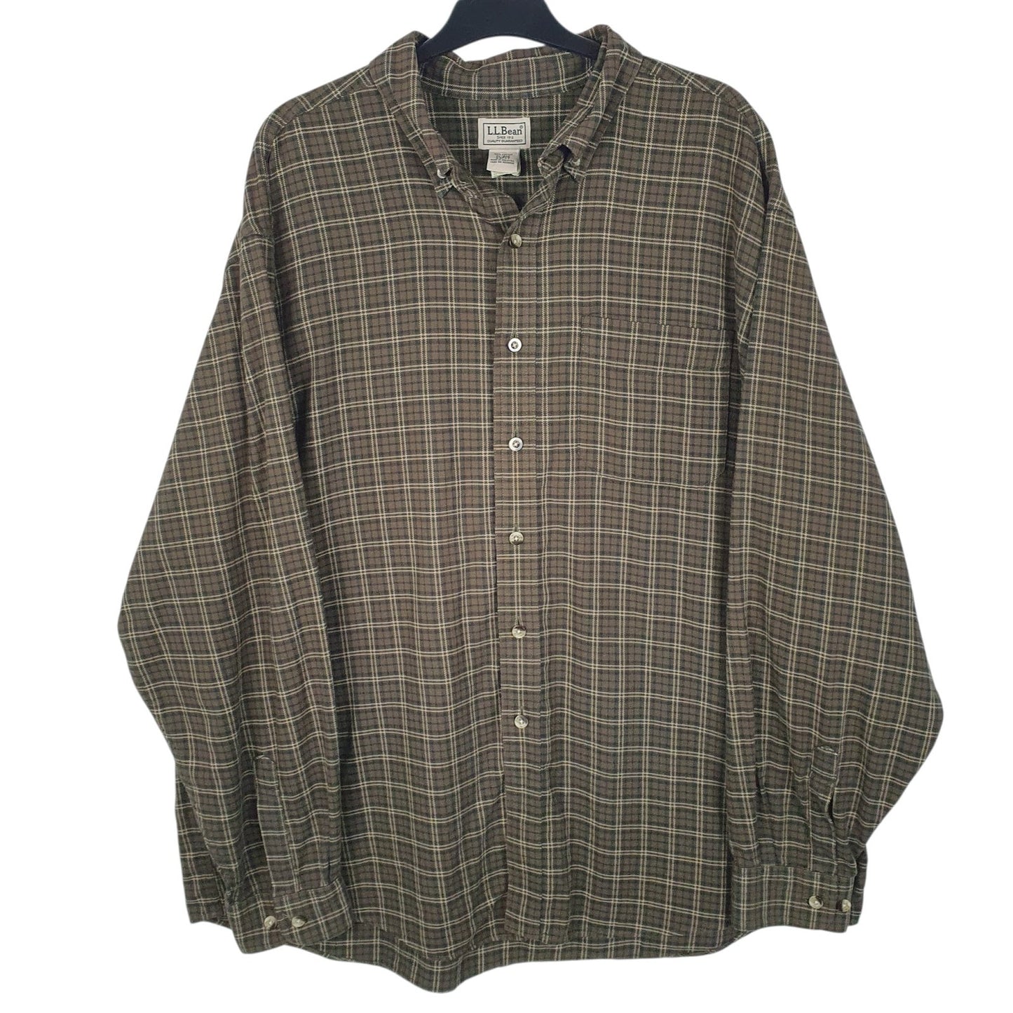 Mens Brown L.L.Bean  Long Sleeve Shirt