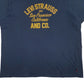 Mens Navy Levis Spellout  T Shirt
