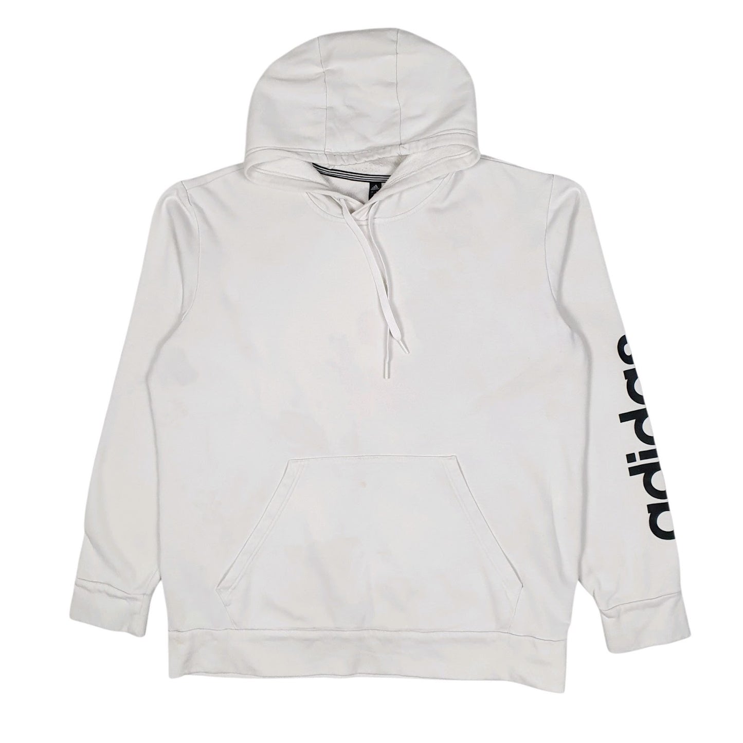 Mens White Adidas  Hoodie Jumper