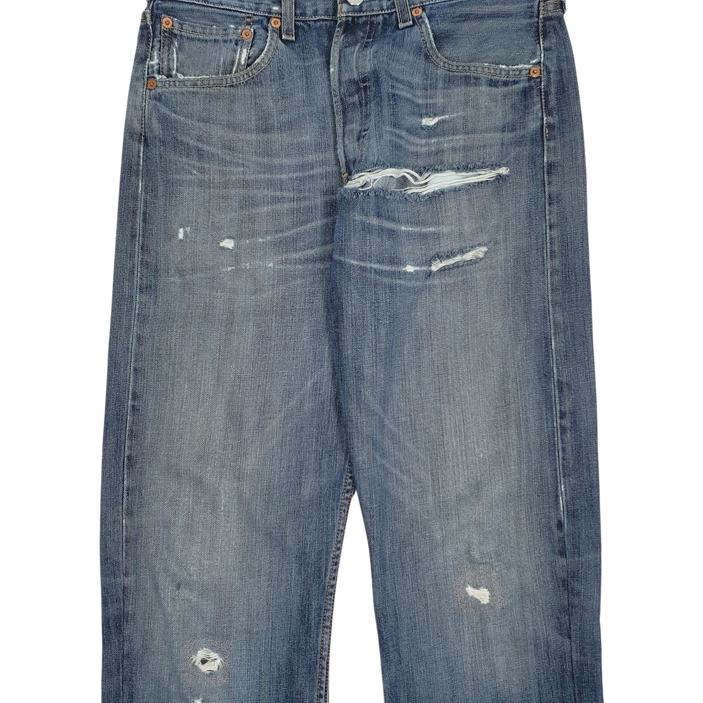 Mens Blue Levis Distressed  Jeans
