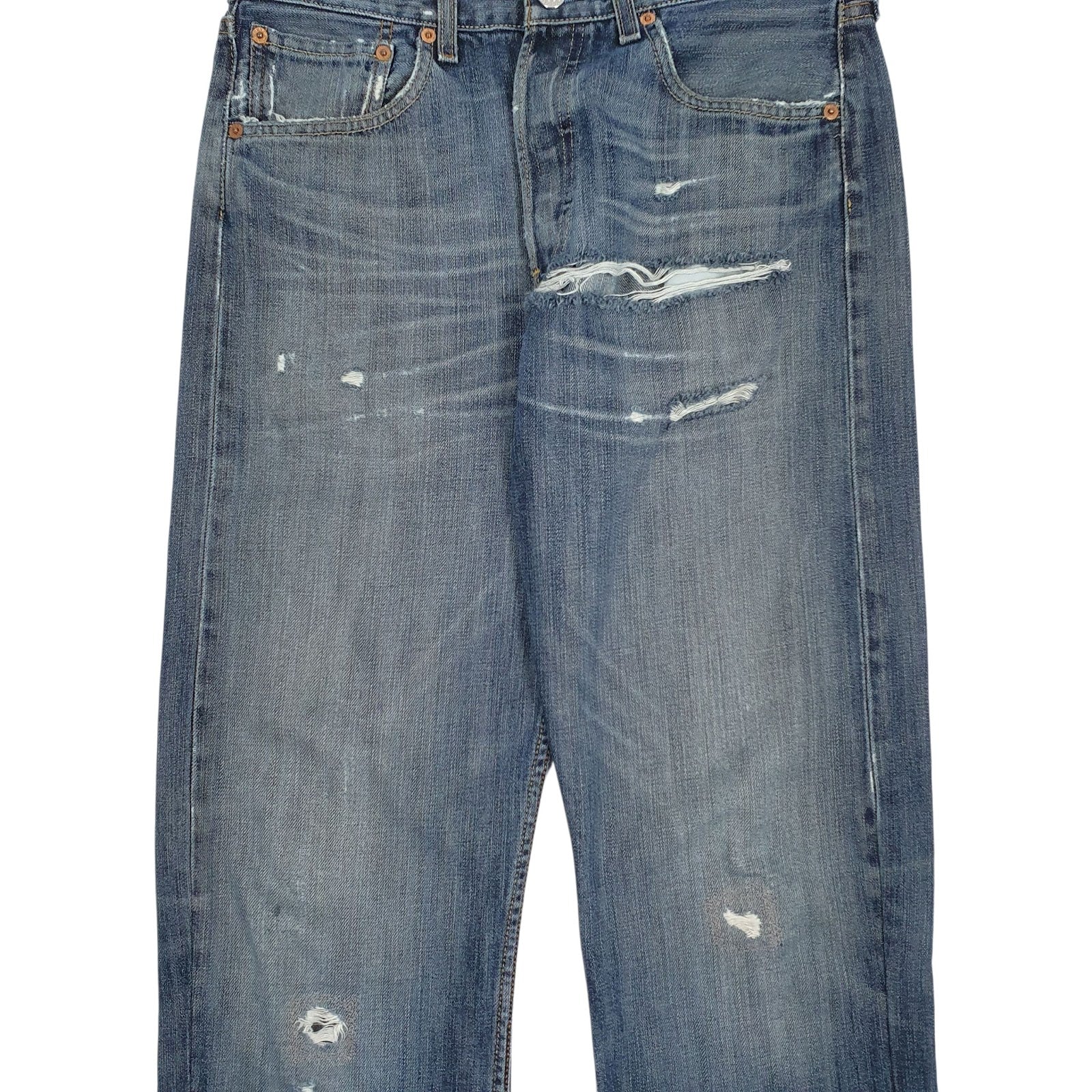 Mens Blue Levis Distressed  Jeans