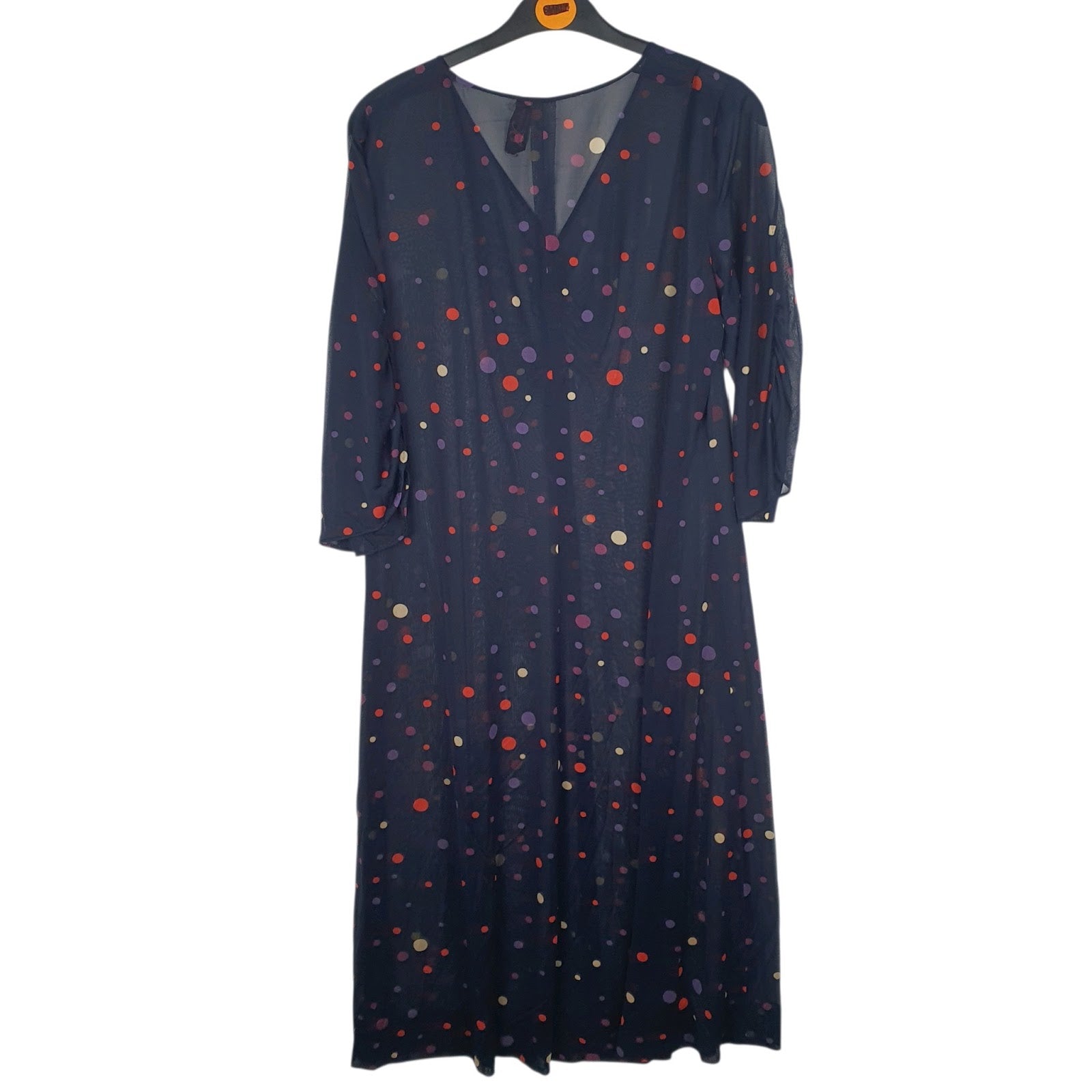 Womens Navy LC Mode Sheer  Dress