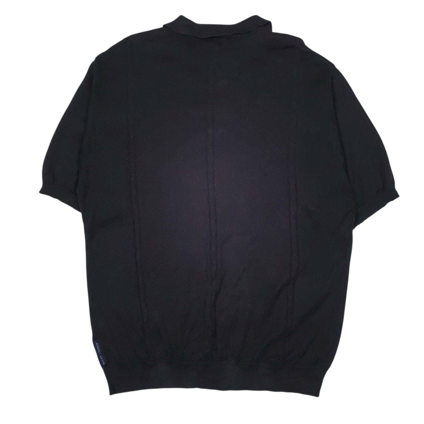 Mens Black Chaps Vintage Ralph Lauren  Polo Shirt