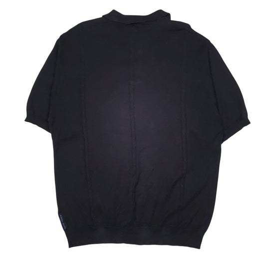 Mens Black Chaps Vintage Ralph Lauren  Polo Shirt