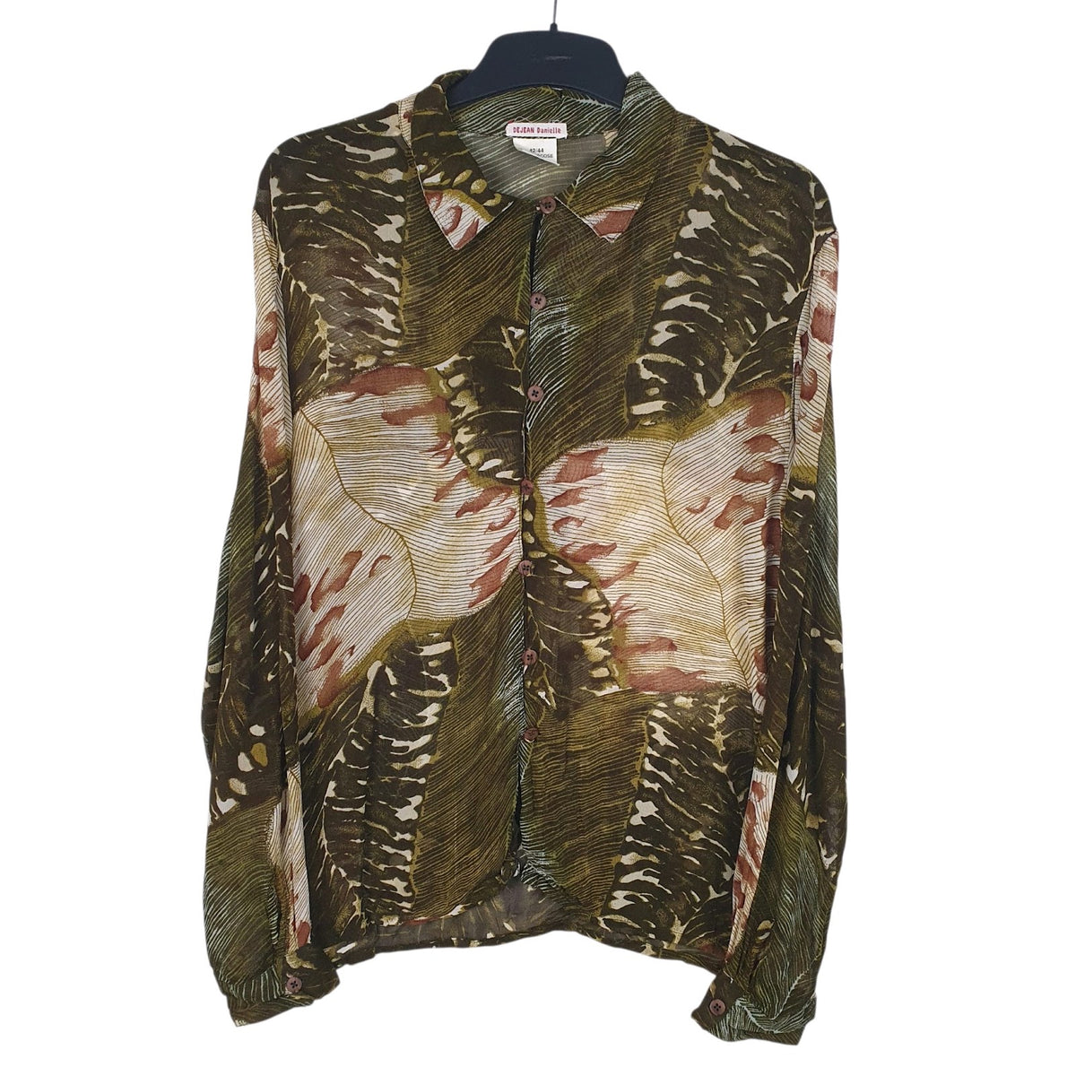 Womens Green Dejean Danielle  Long Sleeve Shirt