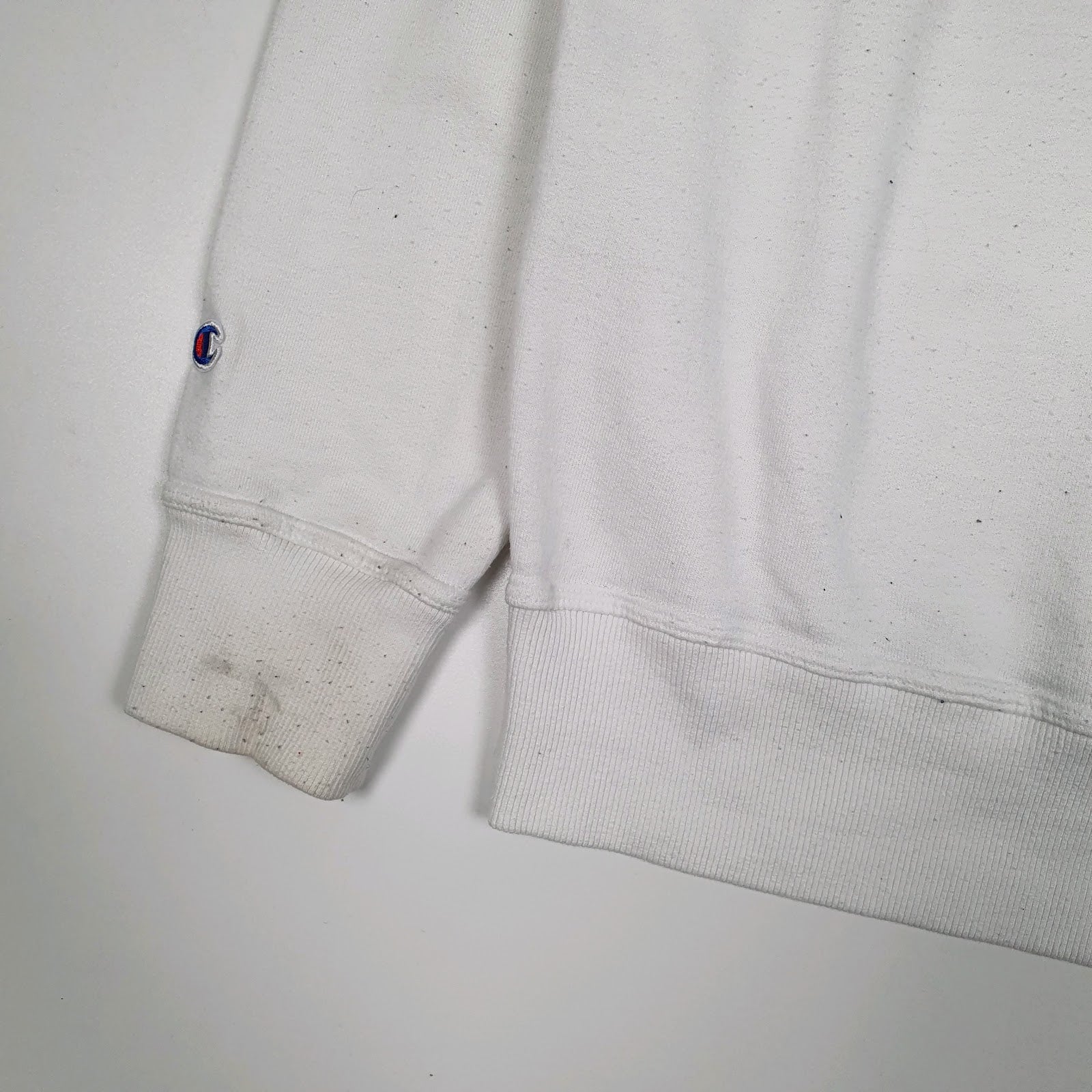 Mens White Champion  Hoodie Jumper