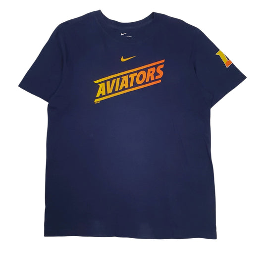 Mens Navy Nike Aviators Short Sleeve T Shirt