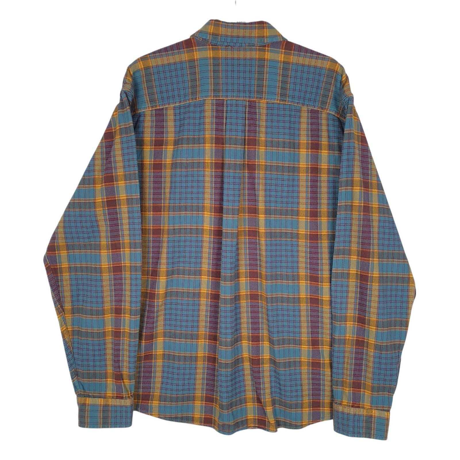 Mens Blue Eddie Bauer Flannel  Shirt