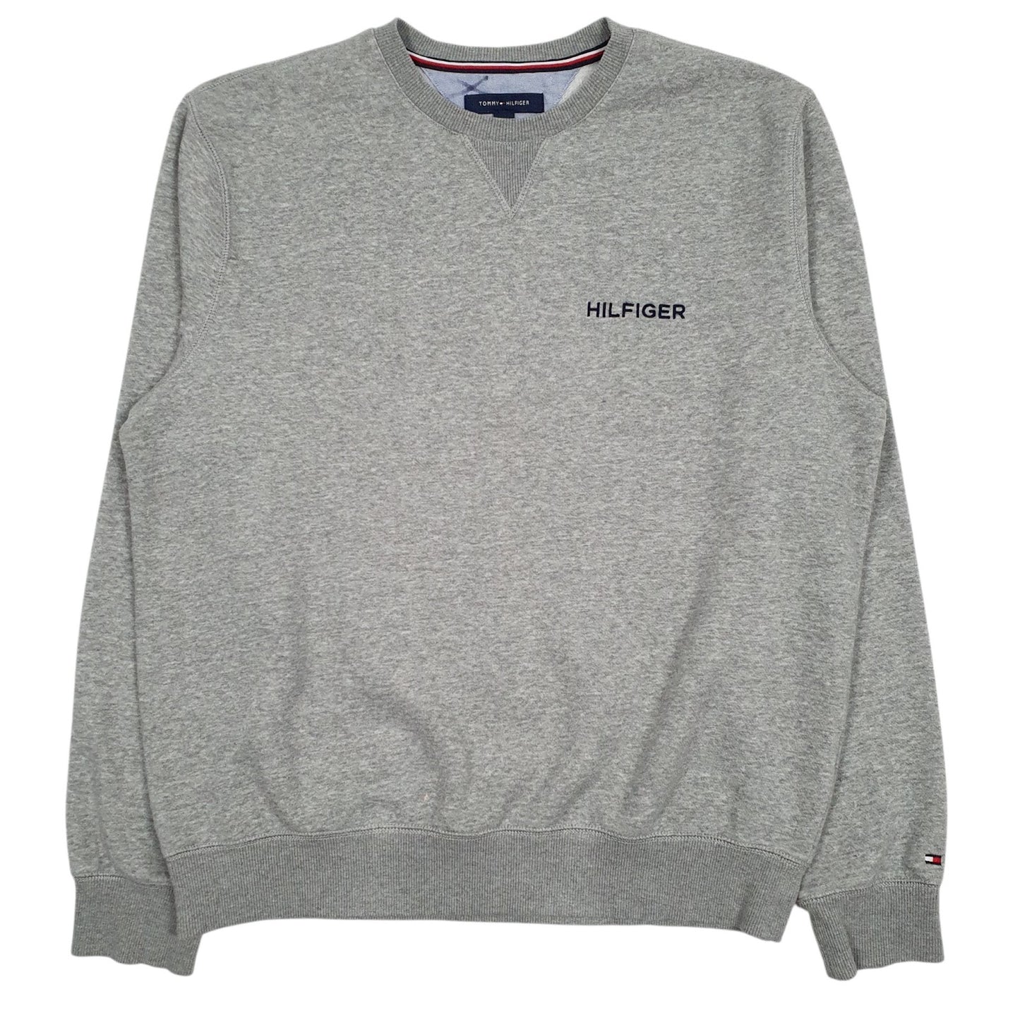 Mens Grey Tommy Hilfiger  Crewneck Jumper