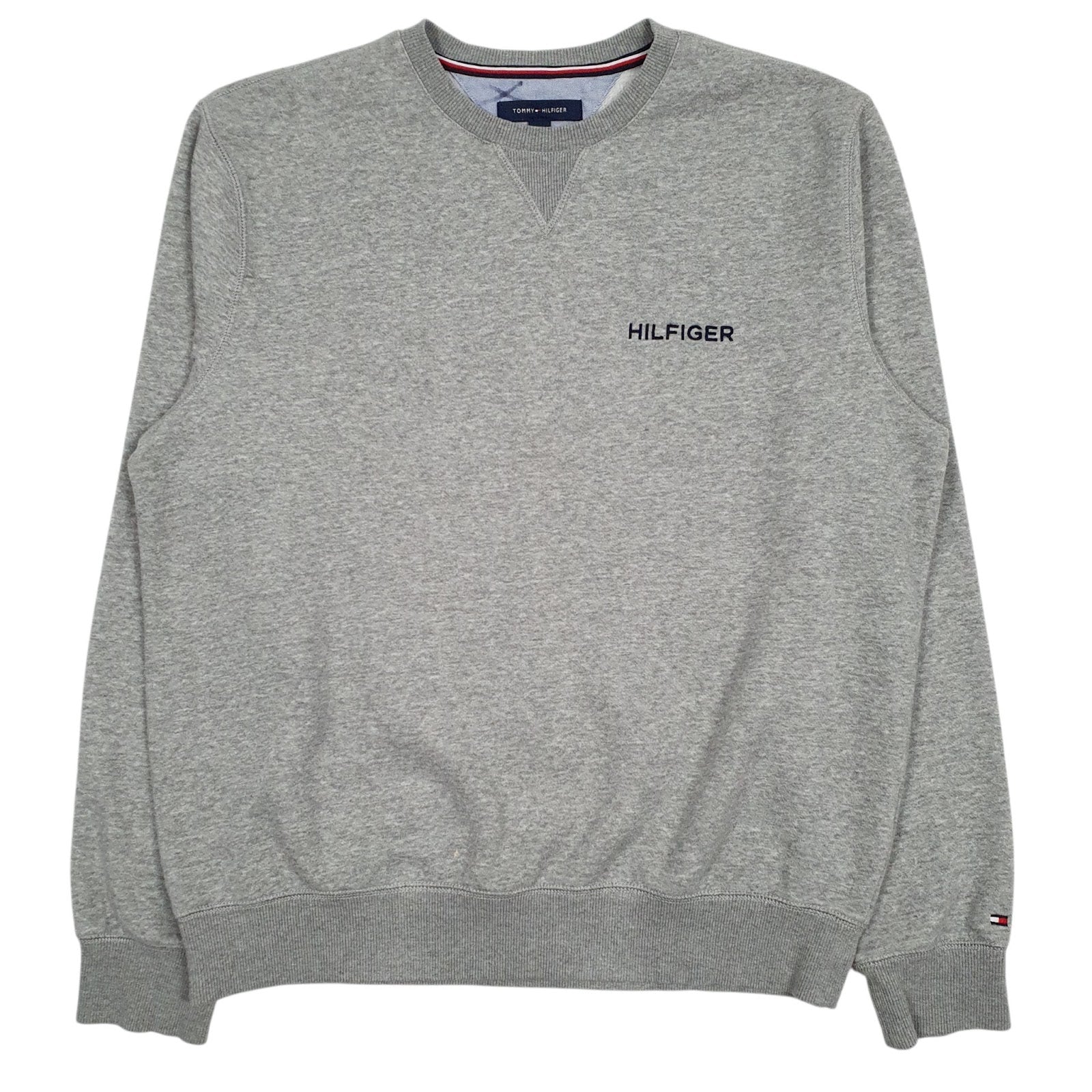 Mens Grey Tommy Hilfiger  Crewneck Jumper