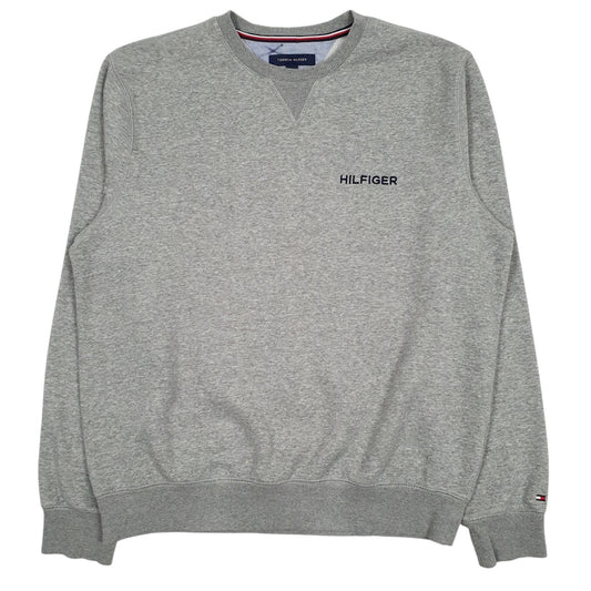 Mens Grey Tommy Hilfiger  Crewneck Jumper