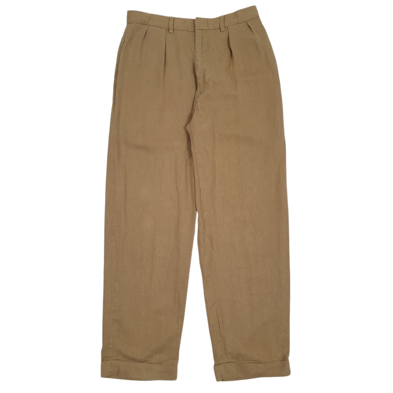 Mens Brown Polo Ralph Lauren Pleated Chino Trousers