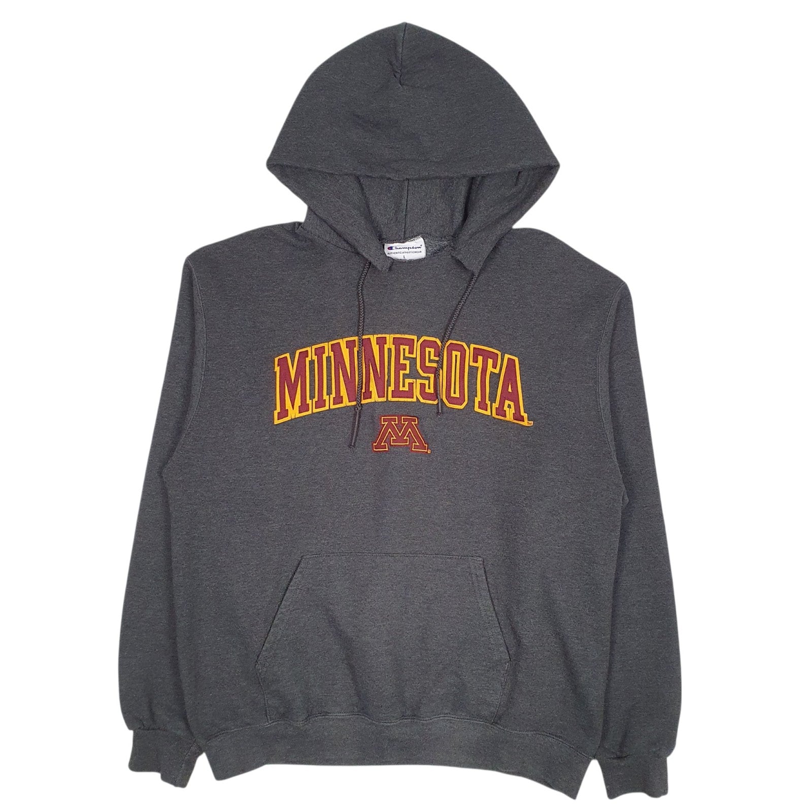 Mens Grey Champion Minnesota Hoodie Jumper