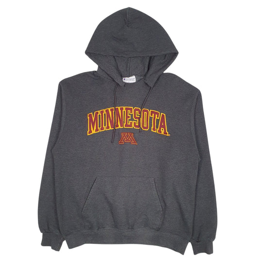 Mens Grey Champion Minnesota Hoodie Jumper