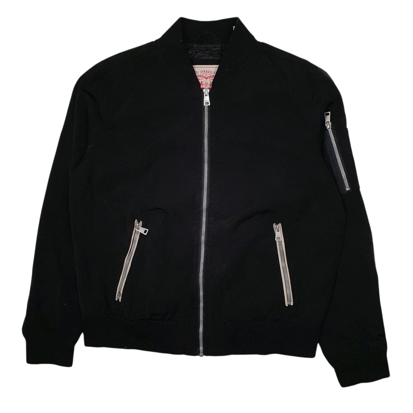Womens Black Levis Bomber Harrington  Coat