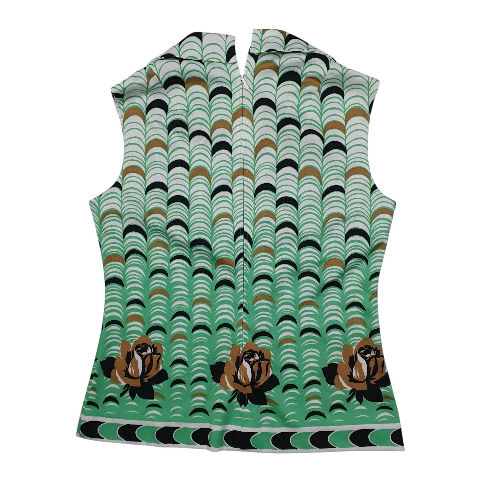 Womens Green MK Modelle Vintage 90s Sleeveless  Shirt