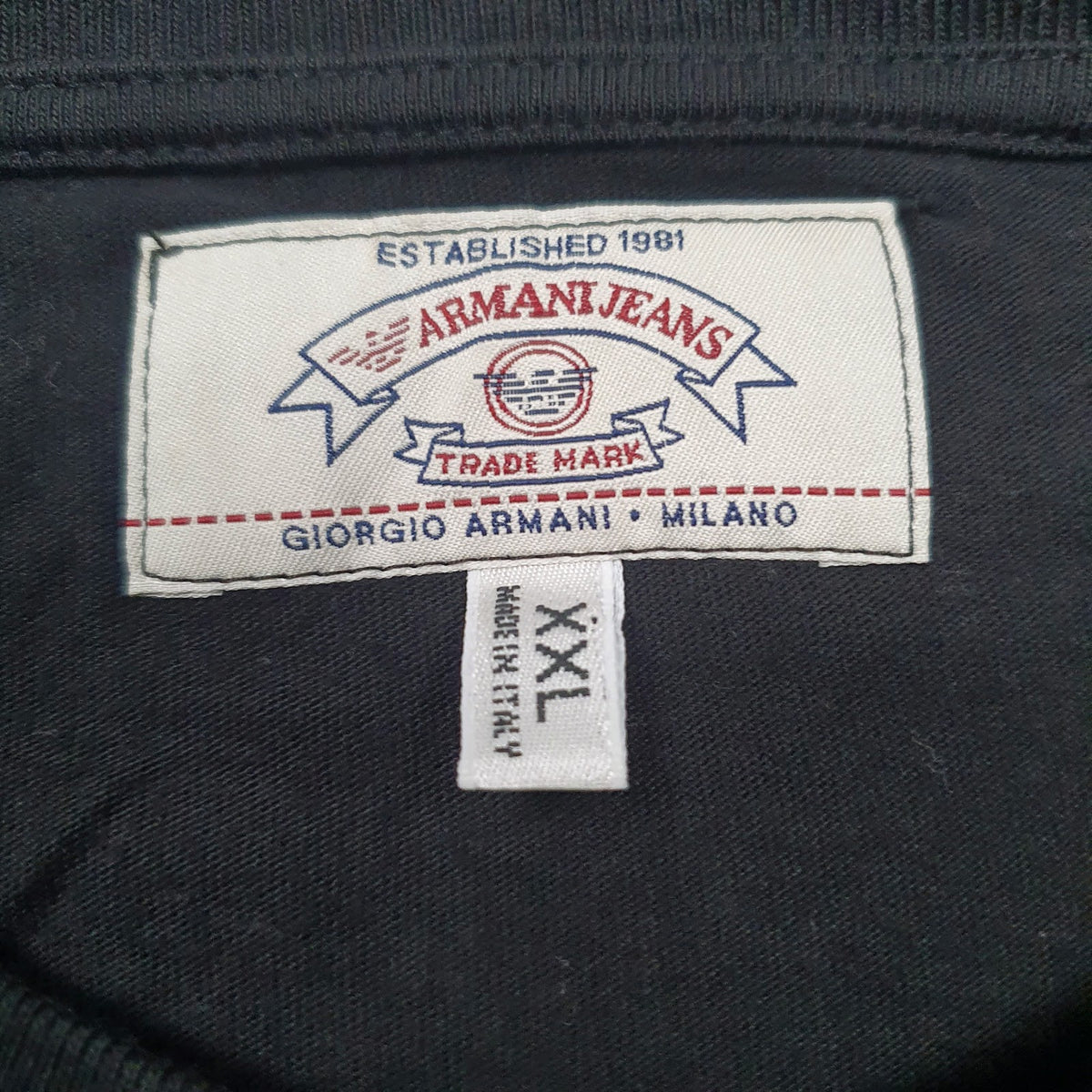 Mens Black Armani   T Shirt