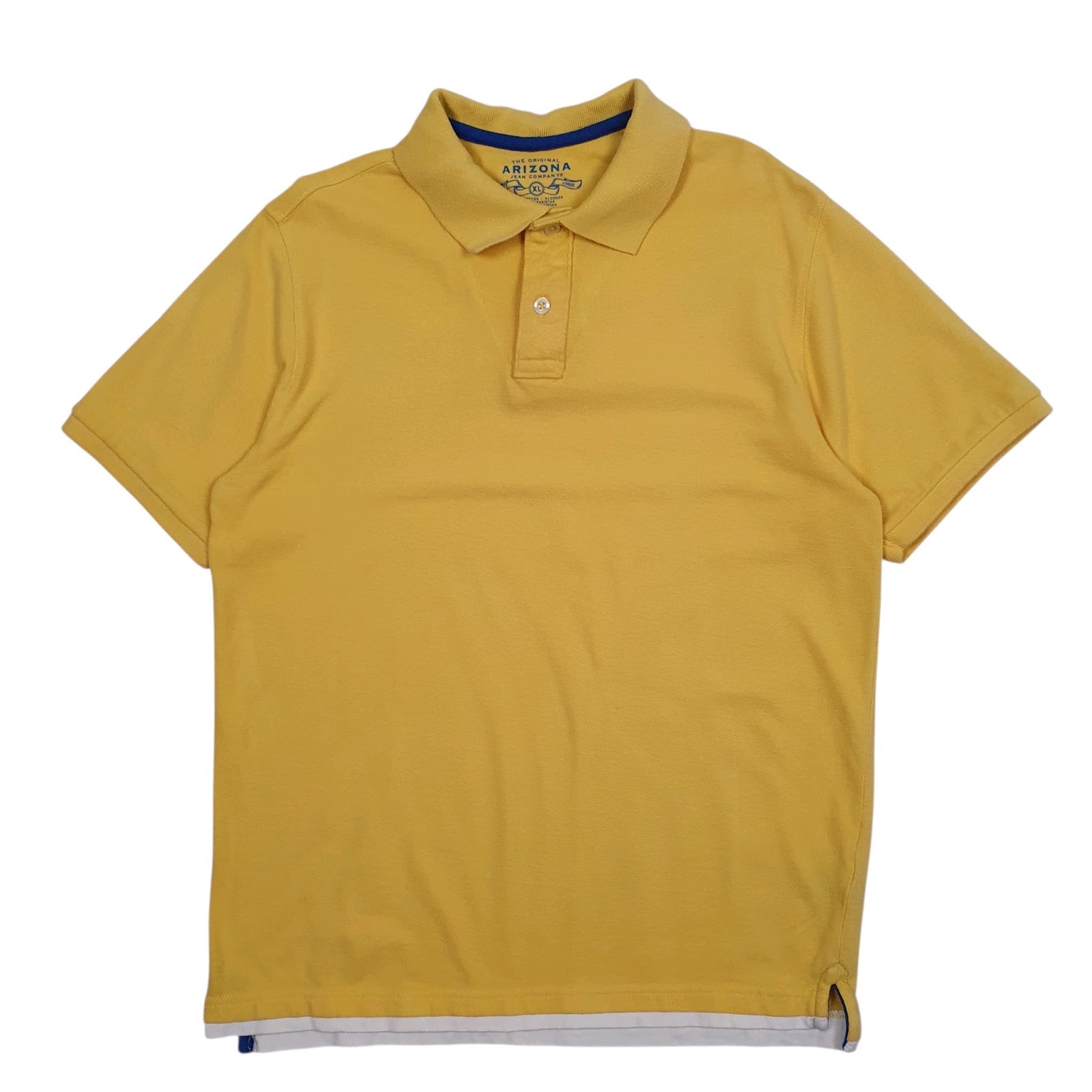 Mens Yellow Arizona Jeans Co  Short Sleeve Polo Shirt