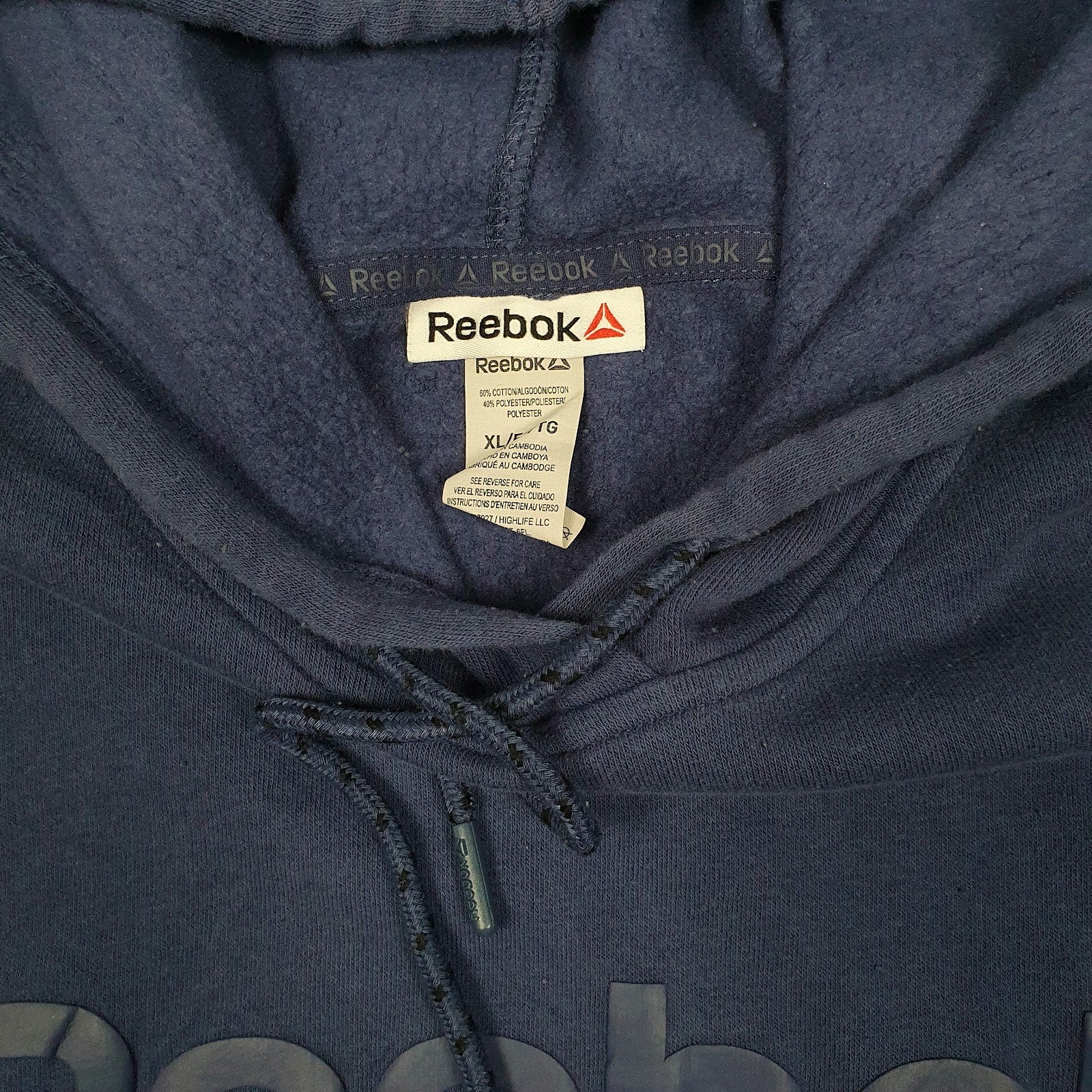 Womens Blue Reebok  Hoodie Jumper