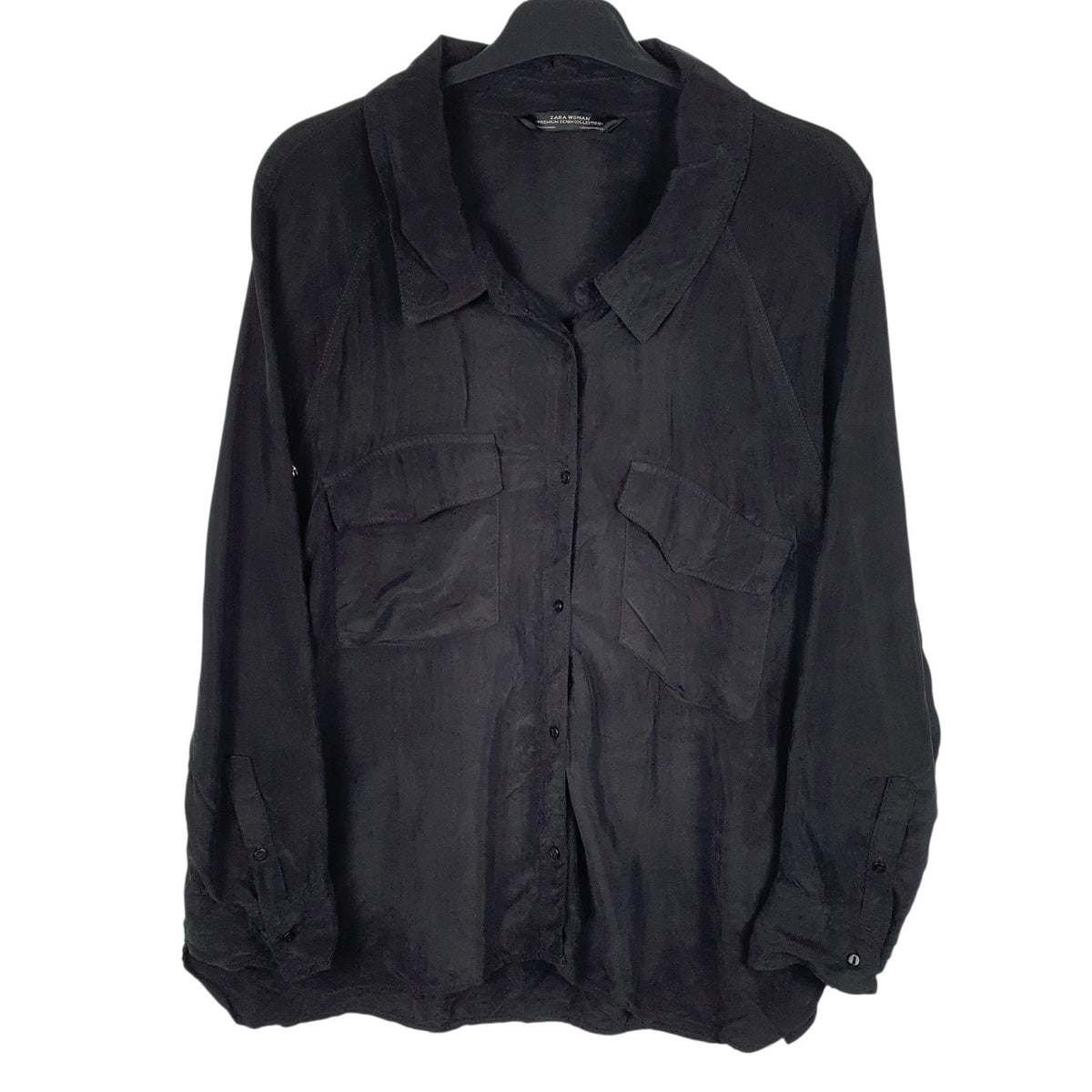 Womens Black Zara  Long Sleeve Shirt
