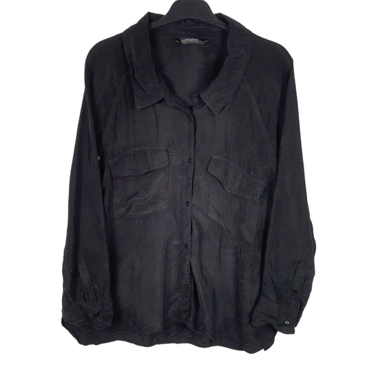 Womens Black Zara  Long Sleeve Shirt