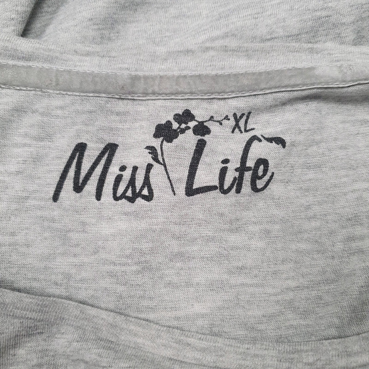 Womens Grey Miss Life Blouse  T Shirt
