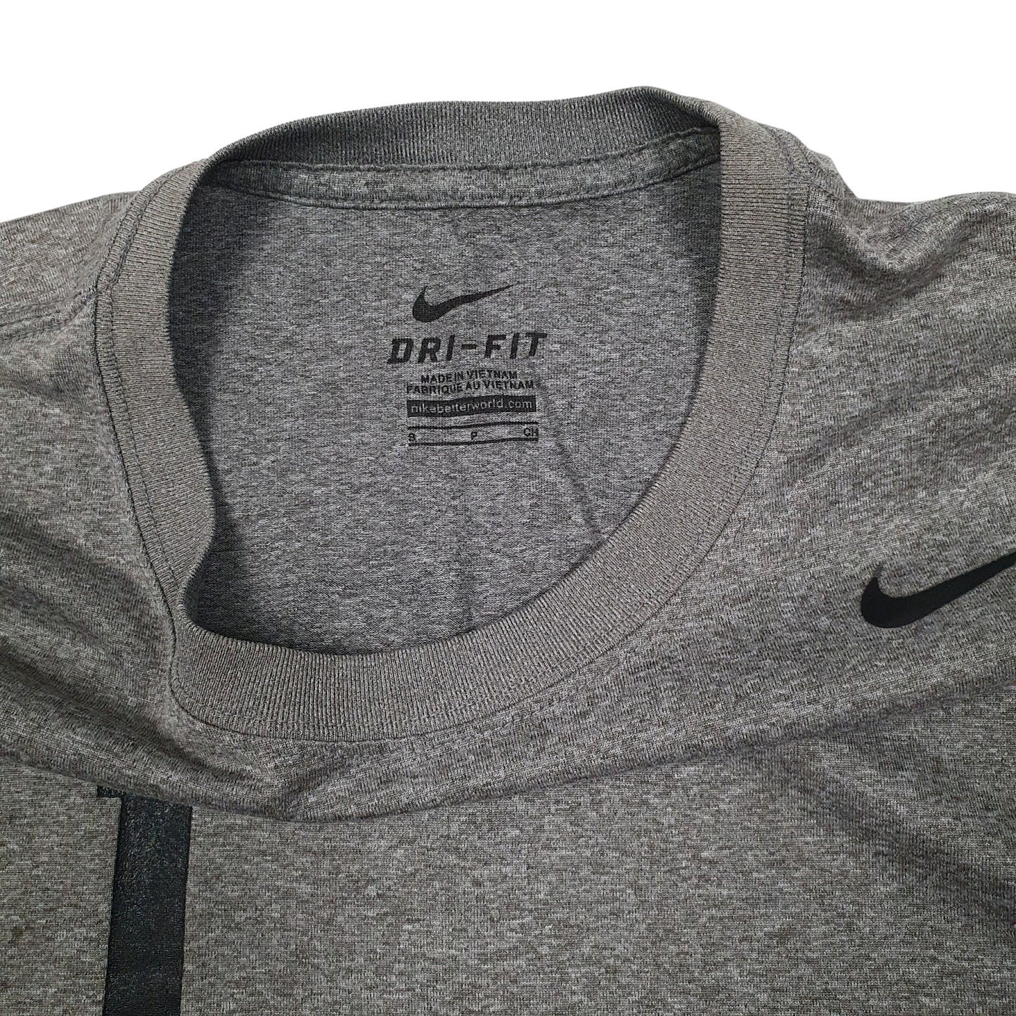Mens Grey Nike Dri Fit  T Shirt