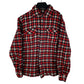 Womens Red Cosmotex Vintage Flannel Long Sleeve Shirt