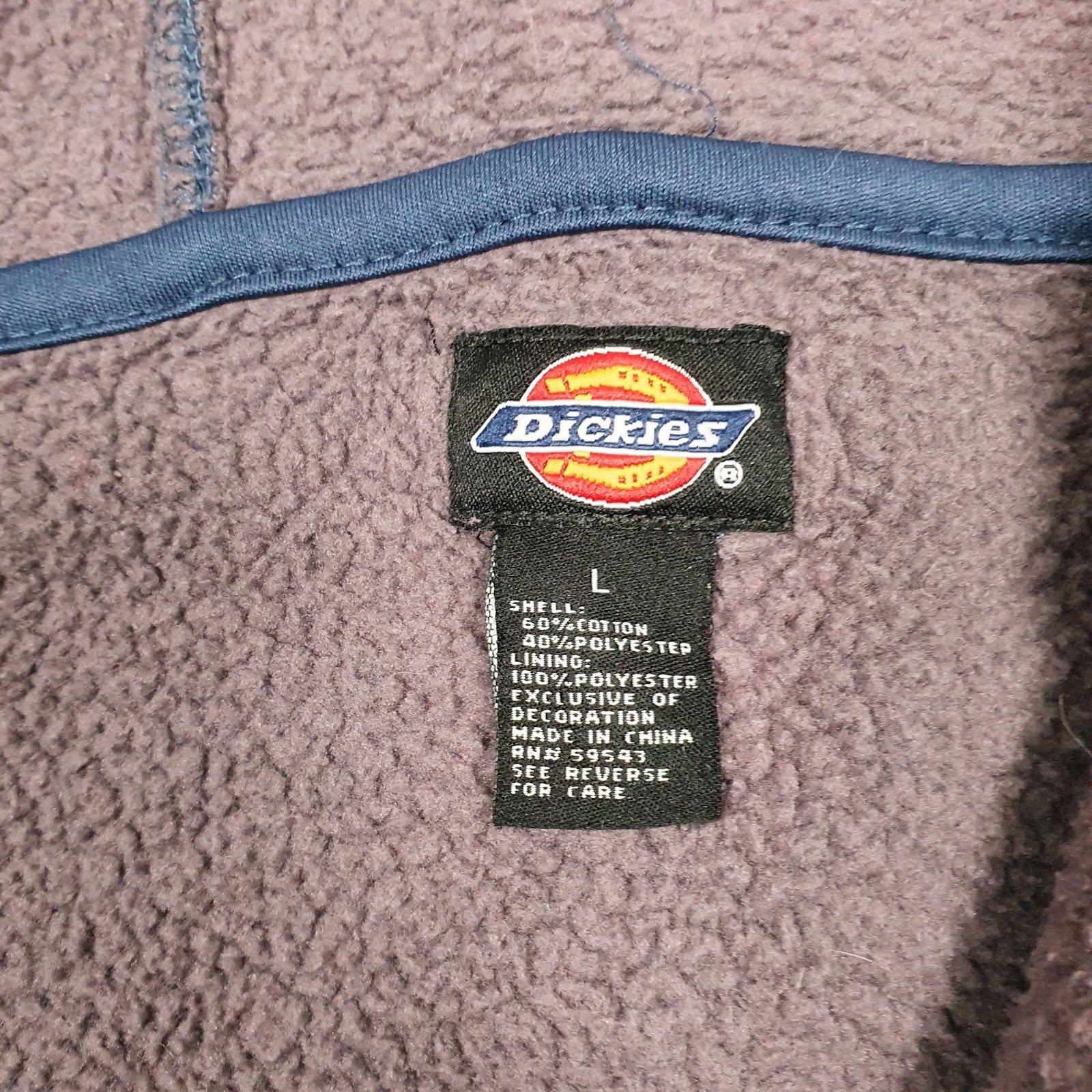 Mens Blue Dickies  Full Zip Jumper