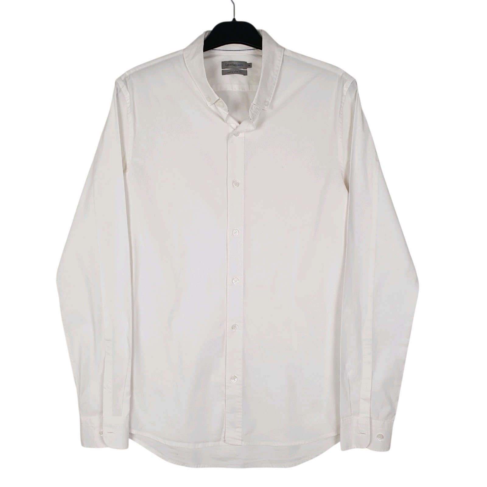 Mens White Calvin Klein  Long Sleeve Shirt