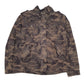 Mens Brown Levis Camo Fleece Lined Hoodie Coat