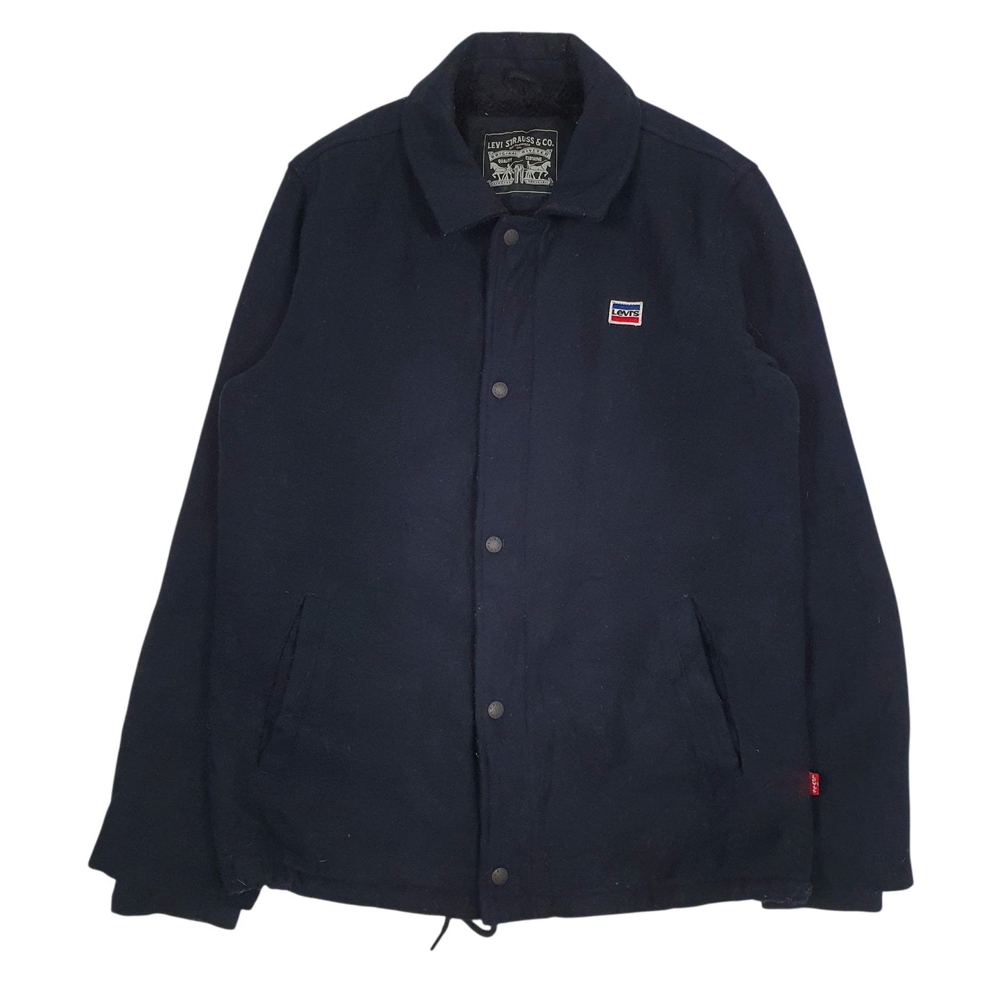 Mens Navy Levis Sherpa Lined  Coat