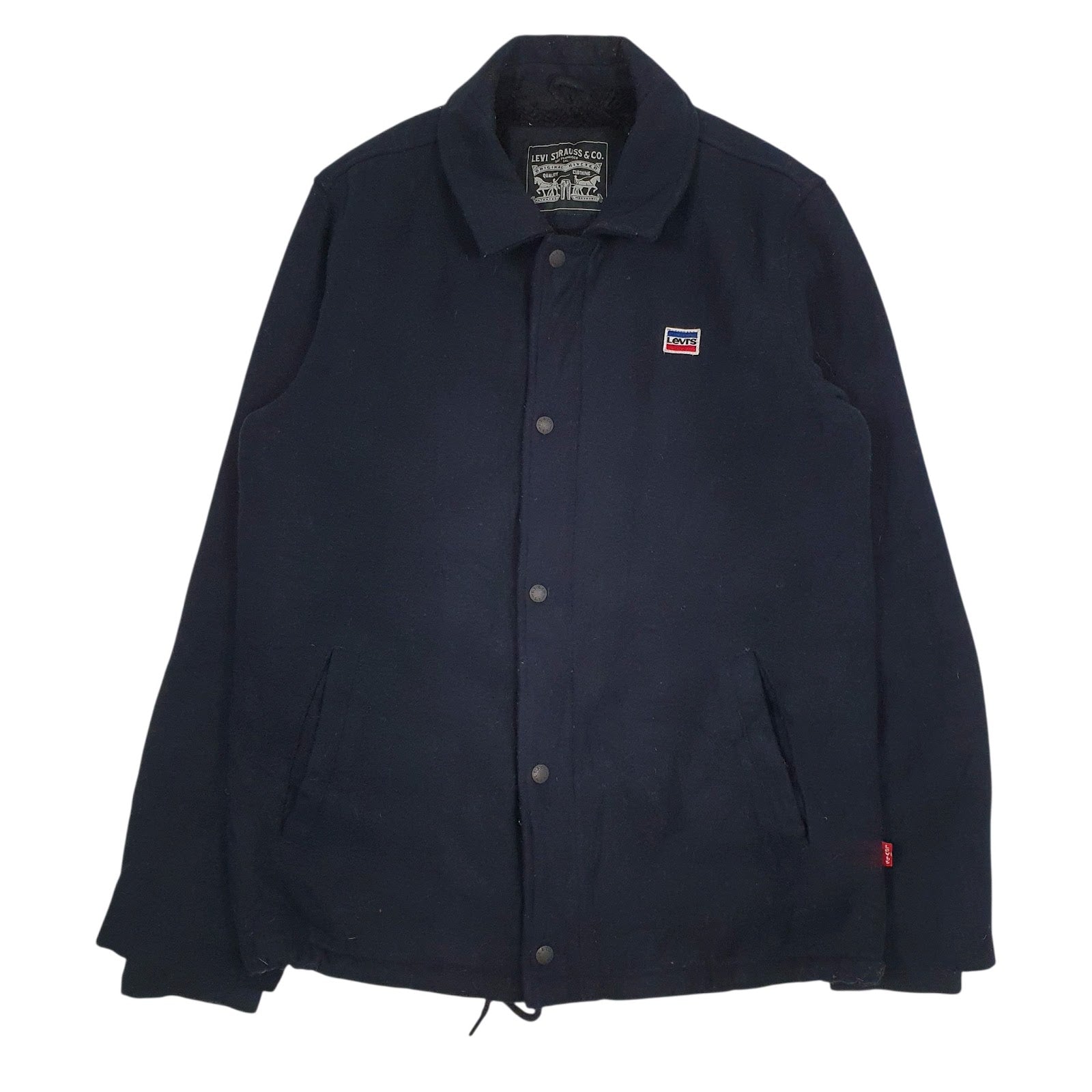Mens Navy Levis Sherpa Lined  Coat