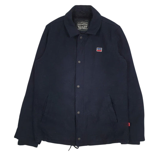 Mens Navy Levis Sherpa Lined  Coat